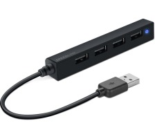 SPEEDLINK SNAPPY SLIM USB HUB 2.0 4-Port black, SL140000B