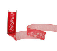 SPYK Band Cubino 15mm/4 rot/weiss Petit Fleurs, 1038.325