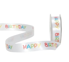 SPYK Band Cubino 16mm/3m weiss/farbig Happy Birthday, 1889.025