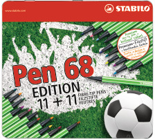 STABILO Fasermaler Pen 68 1mm Green Edition 22 Stck, 68/02-022