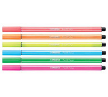 STABILO Fasermaler Pen 68 1mm 6 Farben neon, 6806-1