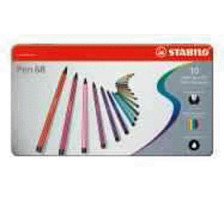 STABILO Fasermaler Pen 68 1mm 10 Farben, 6810-6