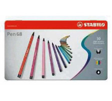 STABILO Fasermaler Pen 68 1mm 30 Farben, 6830-6