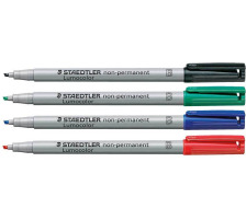 STAEDTLER Lumocolor non-perm. 1/2,5mm 4 Farben ass., 312 WP4