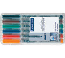 STAEDTLER Lumocolor non-perm. 1/2,5mm 6 Farben ass., 312 WP6