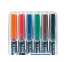 STAEDTLER Lumocolor permanent S 0.4mm 6 Farben assortiert, 313-WP6