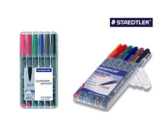 STAEDTLER Lumocolor permanent 1/2,5mm(B) 6 Farben ass., 314 WP6