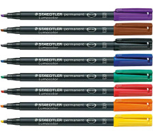 STAEDTLER Lumocolor permanent 1/2,5mm(B) 8 Farben ass., 314 WP8