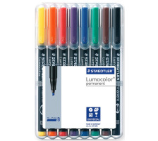 STAEDTLER Lumocolor permanent 1/2,5mm(B) 8 Farben ass., 314 WP8