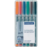 STAEDTLER Lumocolor non-perman.M 0.8-1mm 6 Farben assortiert, 315-WP6