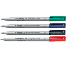 STAEDTLER Lumocolor non-perm. 0,6mm(F) 4 Farben ass., 316 WP4