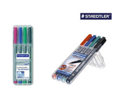 STAEDTLER Lumocolor non-perm. 0,6mm(F) 4 Farben ass., 316 WP4