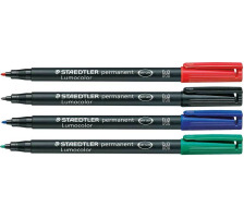 STAEDTLER Lumocolor permanent 1mm(M) 4 Farben ass., 317 WP4