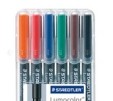 STAEDTLER Lumocolor permanent M 0.8-1mm 6 Farben assortiert, 317-WP6