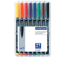 STAEDTLER Lumocolor permanent 1mm(M) 8 Farben ass., 317 WP8