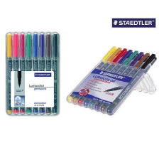 STAEDTLER Lumocolor permanent 0,6mm(F) 8 Farben ass., 318 WP8