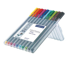 STAEDTLER Feinschr. triplus 334 0,3mm 10 Farben ass., 334 SB10