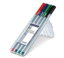 STAEDTLER Feinschr. triplus 334 0,3mm 4 Farben ass., 334 SB4