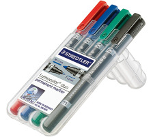 STAEDTLER Lumocolor Duo F/M 4 Farben, Etui, 348WP4