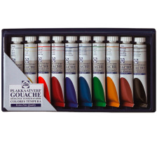 TALENS Gouache 10 couleurs, 08PS410