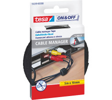 TESA Att.-cbles on&off 10mmx5m noir, 552390000