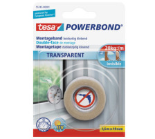 TESA Powerbond Transp. 19mmx1.5m Montageband, doppelseitig, 557430000