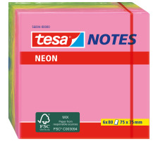 TESA Neon Notes 75x75mm 3 Farben ass. 6x80 Blatt, 560040000