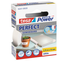 TESA Extra Power Perfect 19mmx2.75m weiss, Gewebeband, 563410002