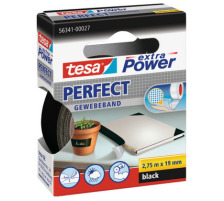 TESA Extra Power Perfect 38mmx2.75m schwarz, Gewebeband, 563430003