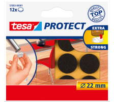 TESA Filzgleiter Protect 22mm braun, rund 12 Stck, 578930000