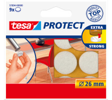 TESA Filzgleiter Protect 26mm weiss, rund 9 Stck, 578940000