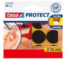 TESA Filzgleiter Protect 26mm braun, rund 9 Stck, 578940000