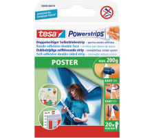 TESA Powerstrips Poster 20 Stck ablsbar, Belastbarkeit 200g, 580030007