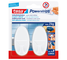 TESA Powerstrips Haken weiss, 2 Stck, 580130004