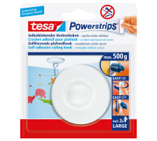 TESA Powerstrips Deckenhaken weiss, Belastbarkeit 500gr., 580290002