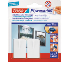 TESA Powerstrips Bilder-Nagel weiss, Kapazitt 1kg 2 Stck, 580310002