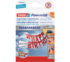 TESA Powerstrips Deco 16 Stck transparent, doppelseitig, 588000001