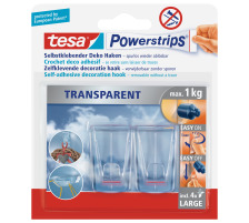 TESA Powerstrips Deco XL transparent 2 Haken, 588130000