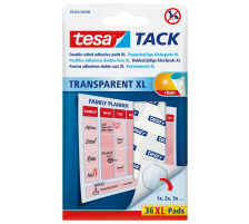 TESA Powerstrips Tack XL transparent 36 Pads, 594040000