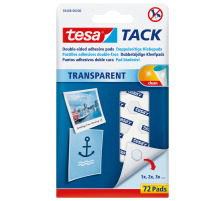 TESA Powerstrips Tack transparent 72 Pads, 594080000