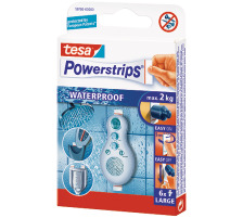 TESA Powerstrips Waterproof weiss, Large, 6 Stck, 597000000