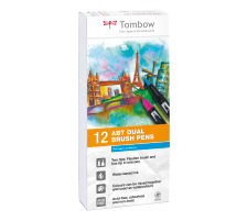 TOMBOW ABT Dual Brush Pen 12er Set Grundtne, ABT-12P-1