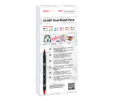 TOMBOW ABT Dual Brush Pen 12er Set Grundtne, ABT-12P-1