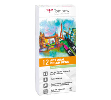 TOMBOW ABT Dual Brush Pen 12er Set Pastelltne, ABT-12P-2