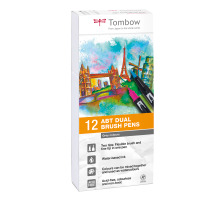 TOMBOW ABT Dual Brush Pen 12er Set Grautne, ABT-12P-3