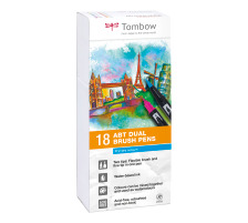 TOMBOW ABT Dual Brush Pen 18er Set Grundtne I, ABT-18P-1