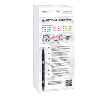 TOMBOW ABT Dual Brush Pen 18er Set Grundtne I I, ABT-18P-2