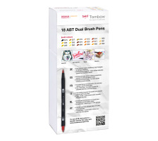 TOMBOW ABT Dual Brush Pen 18er Set Erdtne, ABT-18P-3