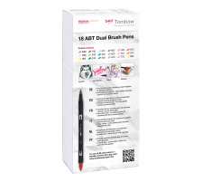 TOMBOW ABT Dual Brush Pen 18er Set Pastelltne, ABT-18P-5