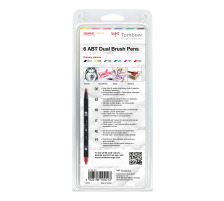 TOMBOW ABT Dual Brush Pen 6er Set Grundtne, ABT-6P-1